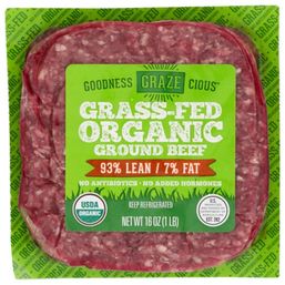Goodness Grazecious Organic Grass-Fed 93% Lean Fresh Ground Beef 16 oz