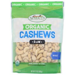 Sprouts Organic Raw Whole Cashews 12 oz
