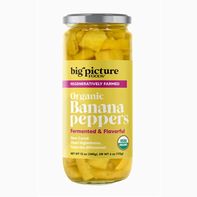 Big Picture Foods Organic Banana Peppers Fermented & Flavorful No Heat 12 oz