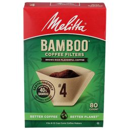 Melitta Bamboo Coffee Filters #4 80 ct