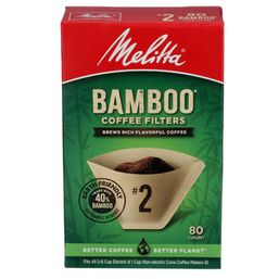 Melitta Bamboo Coffee Filters #2 80 ct