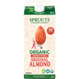 Sprouts Organic Unsweetened Original Almond Milk 64 fl oz