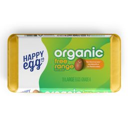 Happy Egg Organic Free Range Large Grade A Brown Eggs 18 ct