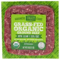 Goodness Grazecious Organic Grass-Fed 85% Lean Fresh Ground Beef 16 oz