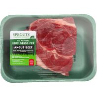 Sprouts 100% Angus Grass-Fed Boneless Chuck Steak About 0.73 lb / package