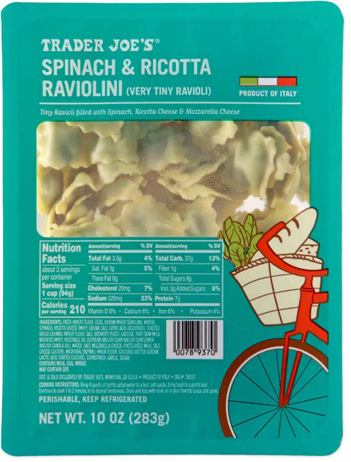 Spinach & Ricotta Raviolini 10 Oz