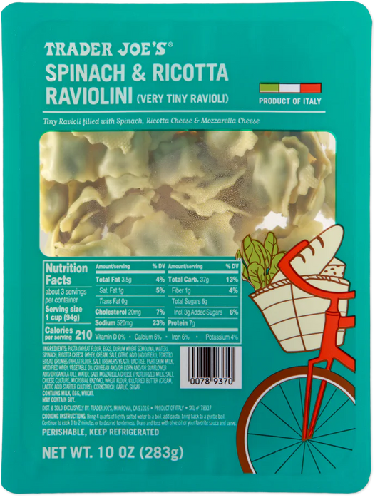Spinach & Ricotta Raviolini 10 Oz