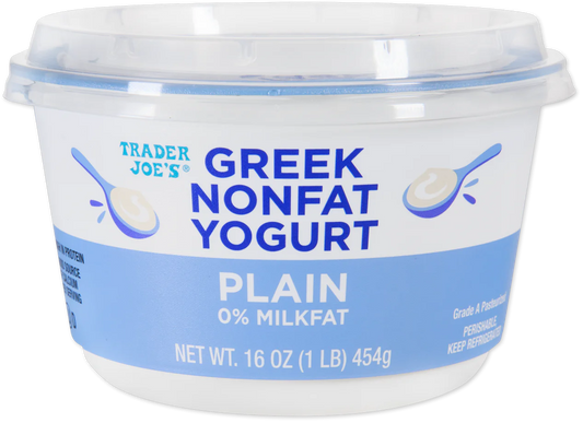 Greek Nonfat Yogurt Plain 16 Oz
