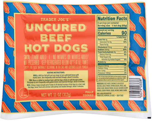 Uncured Beef Hot Dogs