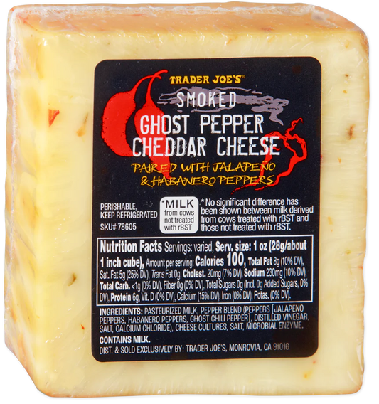 Smoked Ghost Pepper Cheddar Cheese -1LB