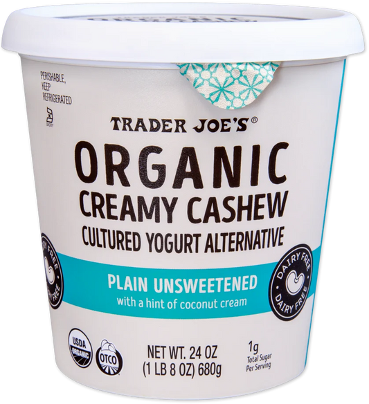 Organic Creamy Cashew Cultured Yogurt Alternative, Plain Unsweetened 24 Oz